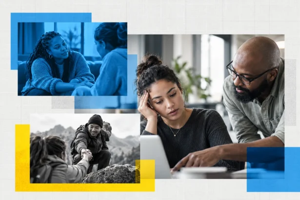 How do I know when to ask for help? Diverse people receiving emotional support, practical assistance, and guidance from others.